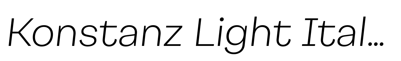 Konstanz Light Italic